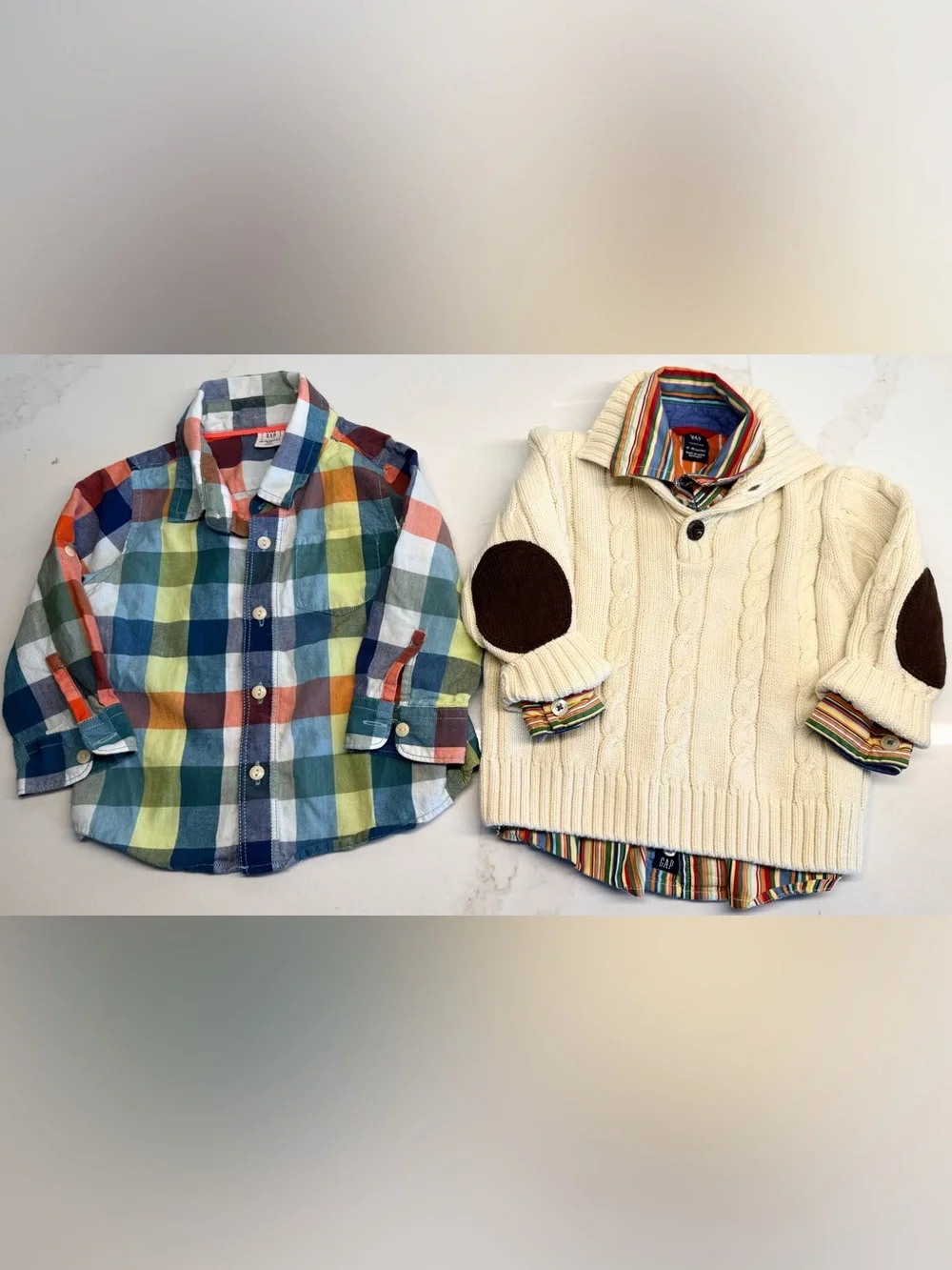 12-18M Baby Boy Gap Gymboree Shirt Sweater Bundle 3 Pc